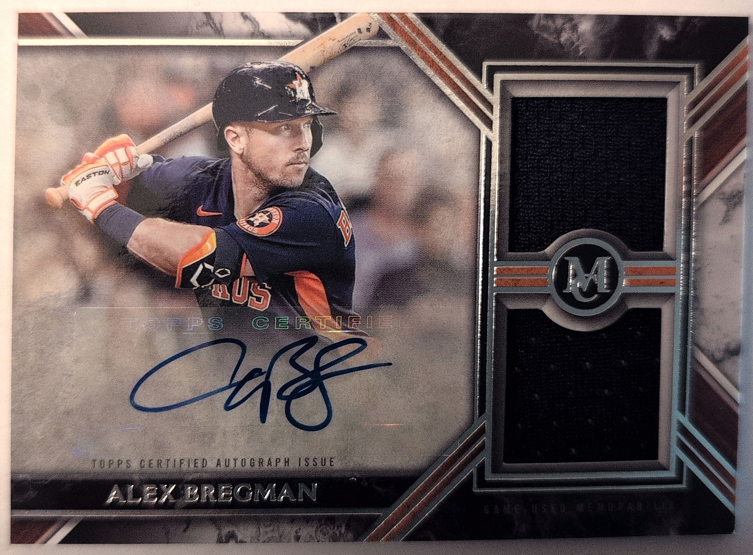 2022 Topps Museum #SWDRA-AB Alex Bregman S/P Signature Dual Relic AUTO #/100