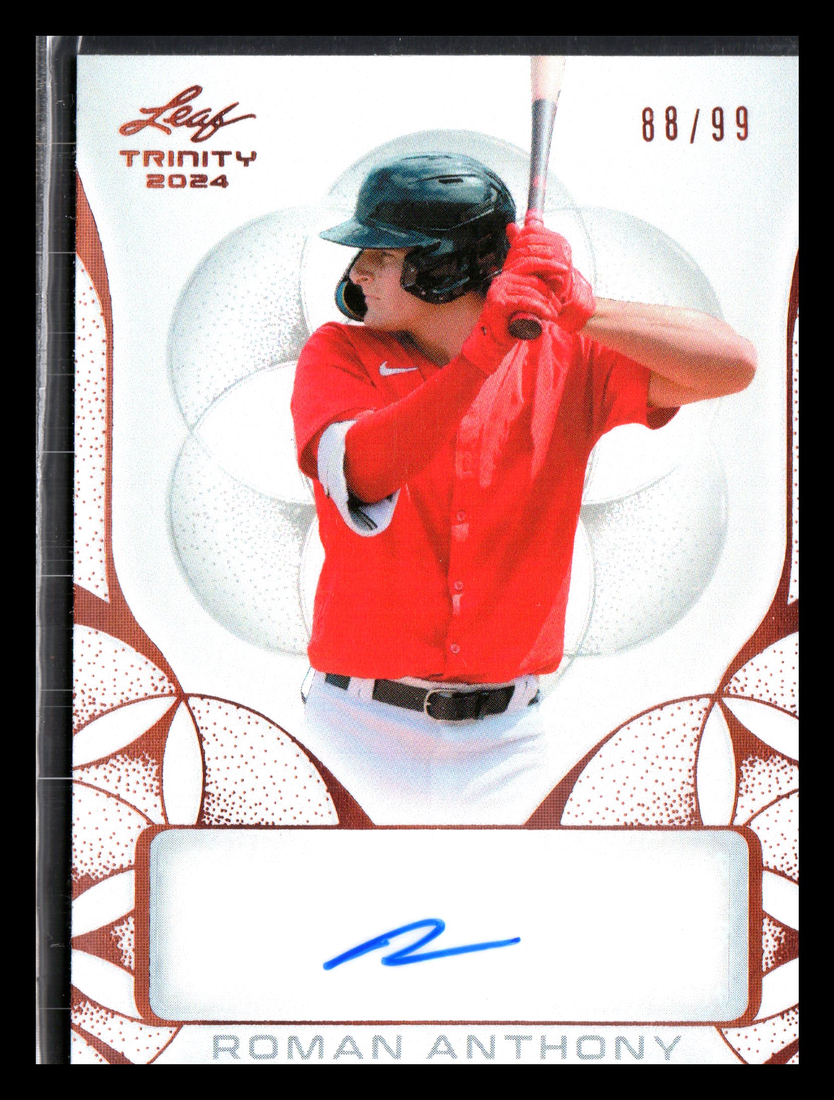 2024 Leaf Trinity #BA-RA1 Roman Anthony Autographs Bronze #/99
